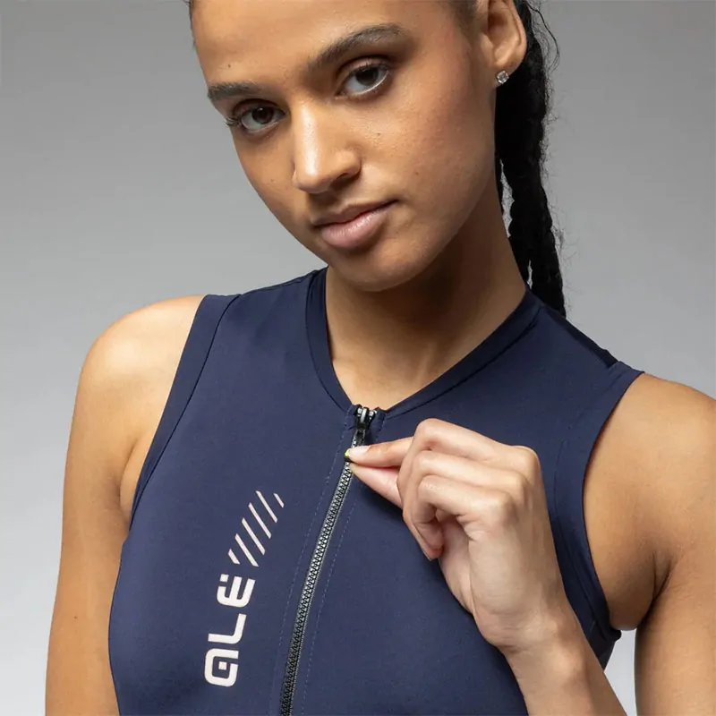 ALè MAGLIA ESTIVA DONNA Senza maniche PRAGMA COLOR BLOCK BLU MARINO - immagine 4